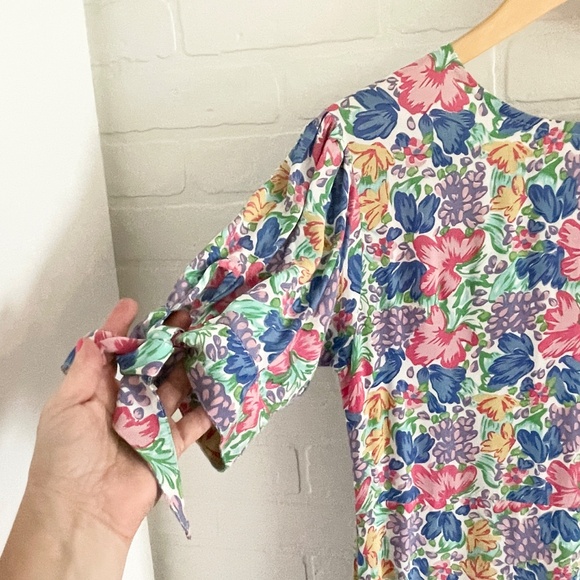 Fauthfull the Brand Emelia Midi Dress Jemima Coquette Cottagecore Boho Bows Sz M - Picture 11 of 16